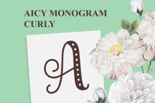 Aicy Monogram Curly: The Bold Display Font for Campaign Visuals