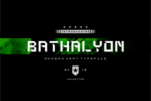 Bathalyon Army Typeface for Futuristic Brand Identity