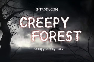 Creepy Forest Typeface for Spooky Brand Identity Design