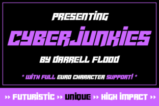 Cyberjunkies Typeface: Futuristic Font for Sci-Fi Branding