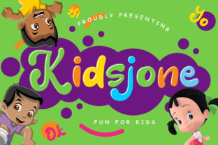 Kidsjone: The Retro Display Font for Playful Craft Projects
