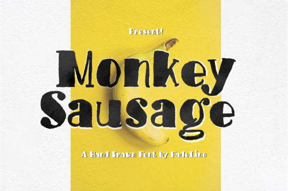 Monkey Sausage: A Playful Display Font for Whimsical Editorial Design