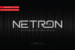 Netron Display Typeface for Futuristic Editorial Design
