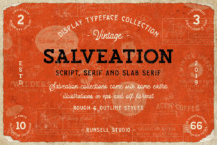Salveation: A Bold Display Font for Vintage Brand Identity