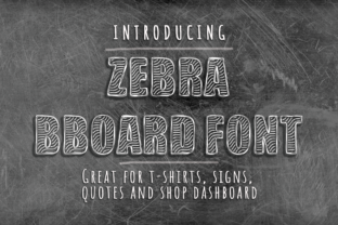 Zebra BBoard Typeface for Animal-Themed Craft Projects